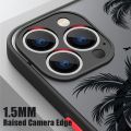 Magnetic Coconut Palm Pattern Case For iPhone 15 14 Pro Max 13 12 11 For Magsafe Wireless Charge Matte Hard Back Cover Fundas.