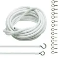 Stainless steel Curtains Easy installation White Curtain wire Adjustable length PVC coated Window cord for Home decoration. 