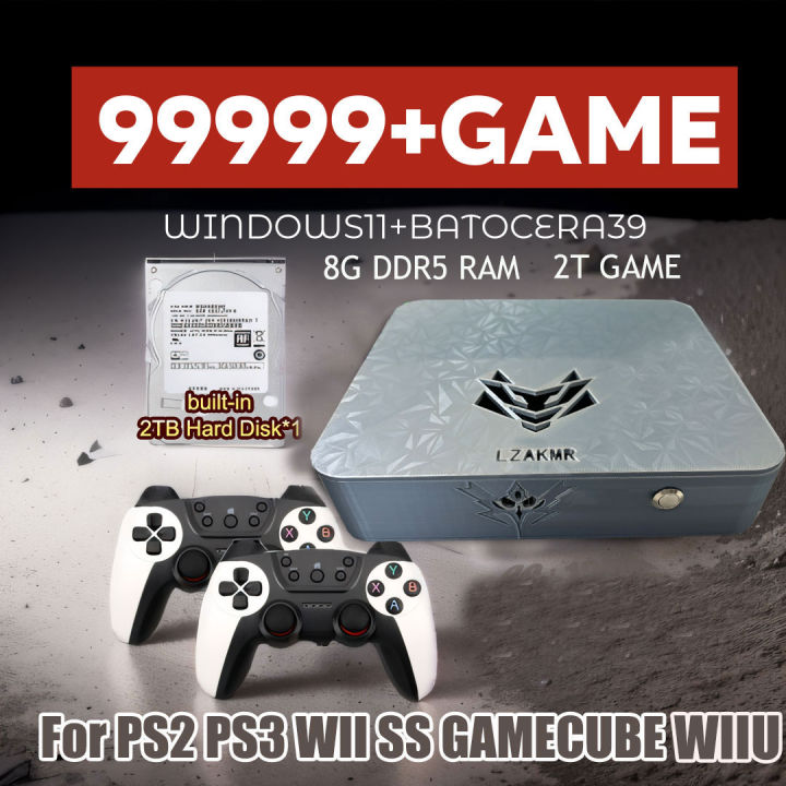 NEW AK1 Pro Game Box 99999+GAME Windows 11 2TB Game System For PS2 PS3 WII SS GAMECUBE Sega Saturn Retro Game Box Intel