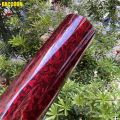 Glossy Red Forged Carbon Fiber Vinyl Wrap Car Wrapping Film For Vehicle Motorcycle Bicycle. 