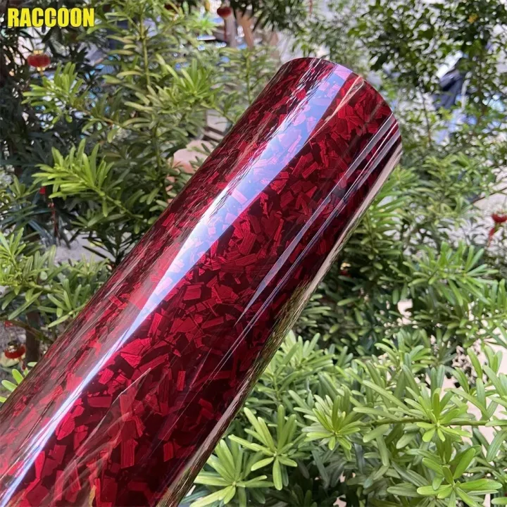 Glossy%20Red%20Forged%20Carbon%20Fiber%20Vinyl%20Wrap%20Car%20Wrapping%20Film%20For%20Vehicle%20Motorcycle%20Bicycle%20-%20Image%204