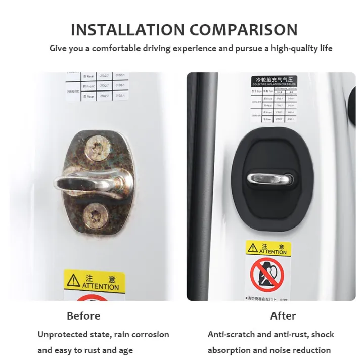 4PCS%20Car%20Door%20Shock-absorbing%20Pad%20Lock%20Buckle%20Buffer%20Protection%20Silicone%20Cover%20Car%20Door%20Lock%20Protective%20Pad%20-%20Image%204