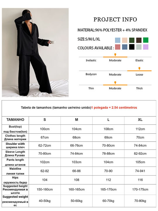 Low%20Cut%20Fashion%20Pajamas%20Set%20For%20Women%20Loose%20Casual%20Long%20Sleeve%20Trouser%20Suits%20Solid%20Satin%20Silk%20Female%20Home%20Fitted%20Tops%202-Pce%20-%20Image%208
