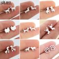 Small Cute Chihuahua Dog Earrings Stud for Women Kids Everyday Jewelry Fashion Dachshunds Dog Paw Earings Animal Oorbellen. 