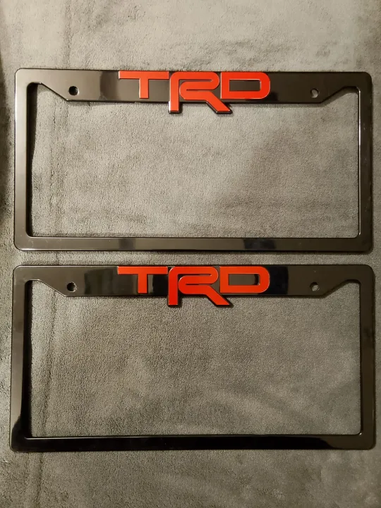 TRD%20Glossy%20Black%20Car%20License%20Number%20Plate%20Frame%202%20PIS%20(Made%20in%20China%20)%20-%20Image%202