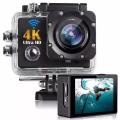 Ultra HD Action Camera 12MP 2" LCD 30M Waterproof 170D Remote Control Helmet Bicycle Video Camera Outdoor Sport Camera *. 