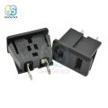 【YIYANGMAOYI111】5pcs AC 15A 125V 2 Pin US Plug Panel Mount US Outlet Power Socket Black.