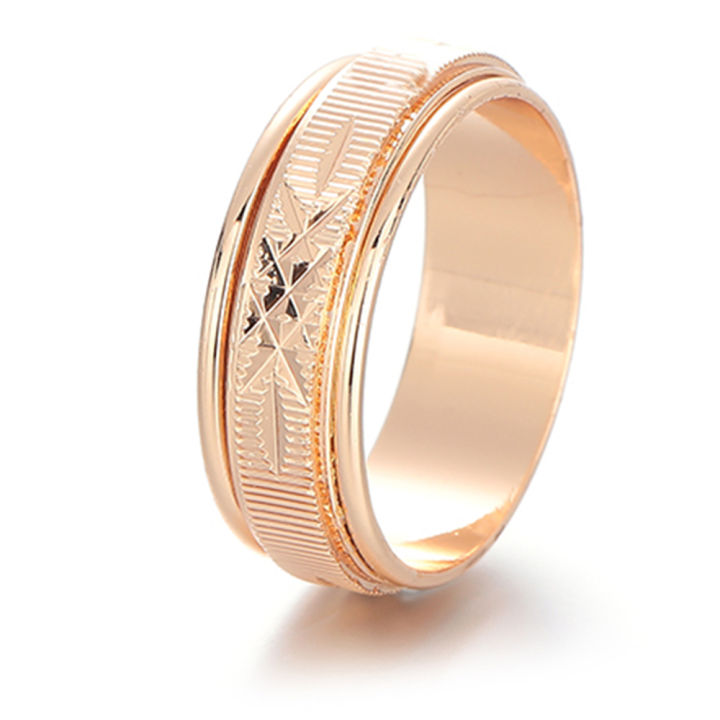 Cool Style Jewelry 6mm Wholesale Rose Gold Finger Ring Spin