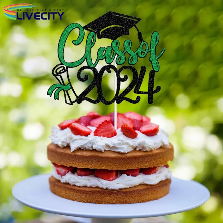 Graduation%20Cake%20Accessories%20Glitter%20Graduation%20Cake%20Topper%20Set%20Class%20of%202024%20Congratulations%20Card%20Gift%20for%20Graduate%20Party%20Decor%20Finish%20School%20Celebration%20Class%20of%202024%20Cake%20Decorations%20-%20Image%204