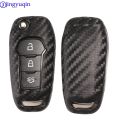 jingyuqin Carbon Fiber Patten Silicone Car Key Cover Ford Explorer Edge Focus Kuga Car-Styling. 