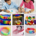 100Pcs/Bag Acrylic S Clips Loom Rubber Band Clips Plastic Jewelry Connectors For Necklace Bracelet Making Colorful Clasp Refill Kit. 