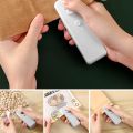 2 In 1 Heat Sealer Mini Handheld Sealing Vacuum Machine Portable USB Charging Food Snack Plastic Storage Bag Sealer Packing Bag. 