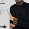 GoodMan Premium Black Color Semi Long Panjabi for Men.. 