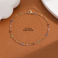 【Bestselling Product】 Bohemian Colorful Rhinestone Adjustable Anklet for Women Summer Beach Color Thin Feet Chain Party Jewelry Accessories New.