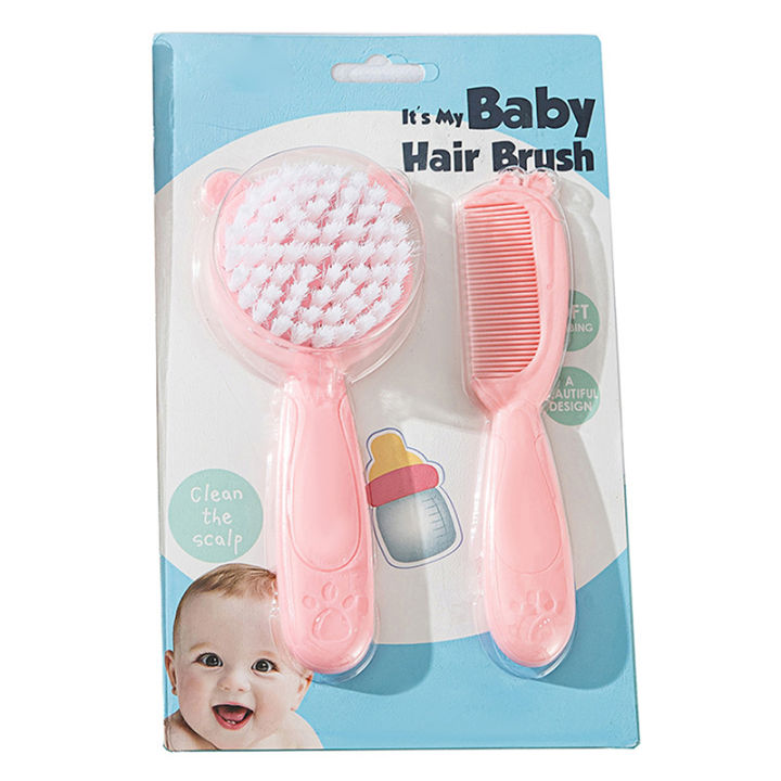2Pcs/Set Kids Baby Hair Brush and Comb Set for Newborns & Toddlers Soft Bristles