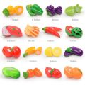 Role Play Educational Gift Baby Toy Pretend Play Food Set Fruits Vegetable Kitchen Playset for Kid's Gift Assembly Game. 