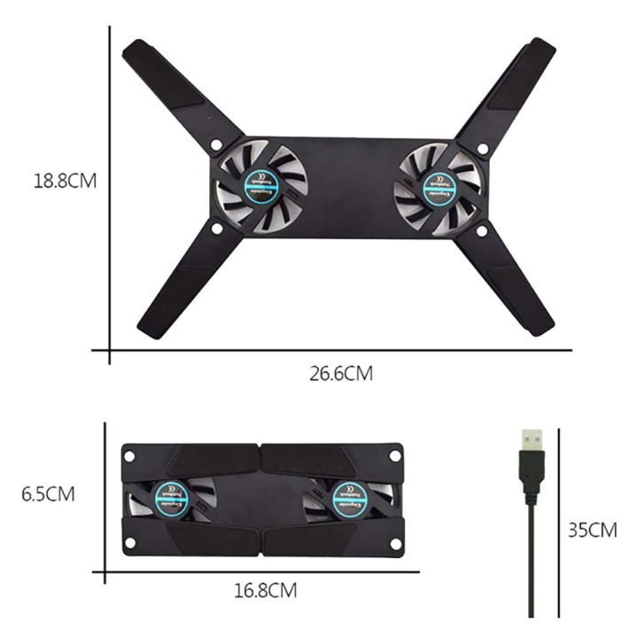 Computer%20Cooling%20Pad,Portable%20Notebook%20Radiator%20Foldable%20Dual%20Fan%20Cooling%20Pad%20Computer%20Notebook%20Computer%20Cooling%20-%20black%20-%20Image%204