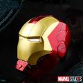 2024 Hot Marvel Avengers Iron Man Helmet Cosplay 1/1 Light Led Ironman Mask Pvc Action Figures Toys Children Adult Birthday Gift.