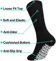 2 Pair Anti Slip Grip Non Skid Crew Cotton Socks.