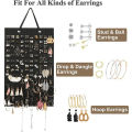 Earrings Hanging Organizer Wall Earring Holder Soft Felt Hanger Jewelry Necklace Earring Display Hanging Storage Qoddess.