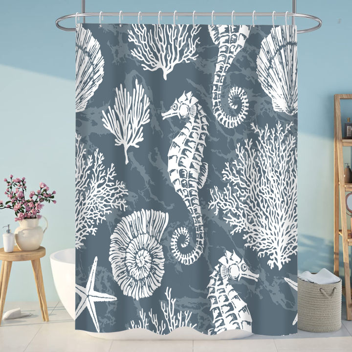 Ocean%20Underwater%20World%20Shower%20Curtain%20Starfish%20Seahorse%20Bathroom%20Curtain%20Home%20Decor%20Bath%20Screen%20Waterproof%20Polyester%20with%20Hooks%20-%20Image%203