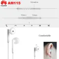 【happy one】Huawei AM116 Honor AM115 Earphone Metal With Mic Volume Control headset For HUAWEI P8 P9 Lite P10 Honor 6X Mate 7 8 9. 