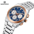 Naviforce 8048 Luminous Multi-Function Business Watches  Fashion Lover's Three-Eye Chronograph Luxury Watch for Men. 
