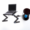 Adjustable Laptop Stand Portable Folding Computer Desk with Side Mount Mouse Pad (Black) folding table for laptop. 