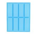 Ice Cube Tray 8 Cavity Silicone Baking Mold Heat-resistant Rectangular Chocolate Mold Non-stick Food Grade Loaf Pan Kitchen Tools.
