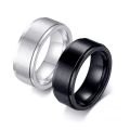 Anti Stress Anxiety Fidget Spinner Couple Rings For Lovers Rotating Stainless Steel Wedding Band Rings Jewelry Anillo. 