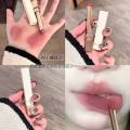 Milk velvet lipstick ~ matte matte velvet lip clay small square tube student white pseudo plain lip gloss BLACK NANA. 