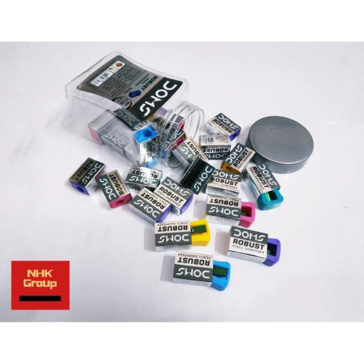 DOMS%20ROBUST%20PENCIL%20SHARPENER%20-%2025%20Pcs%20in%201%20JAR%20-%20Image%203