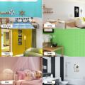 Self Adhesive 3D Wall Sticker - PE foam self-adhesive wallpaper background decoration removable and waterproof.