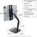 New Portable Monitor Stand-for ipad phone-Carbon-Foldable 3 layers2 layers-Drawing length 140~270mm-Load capacity 1.5kg-360° adjustment. 
