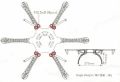4 Pcs Universal Tall Landing Gear Skids For F450 F550 500 X-Mode Alien DIY FPV Multirotor Frame. 