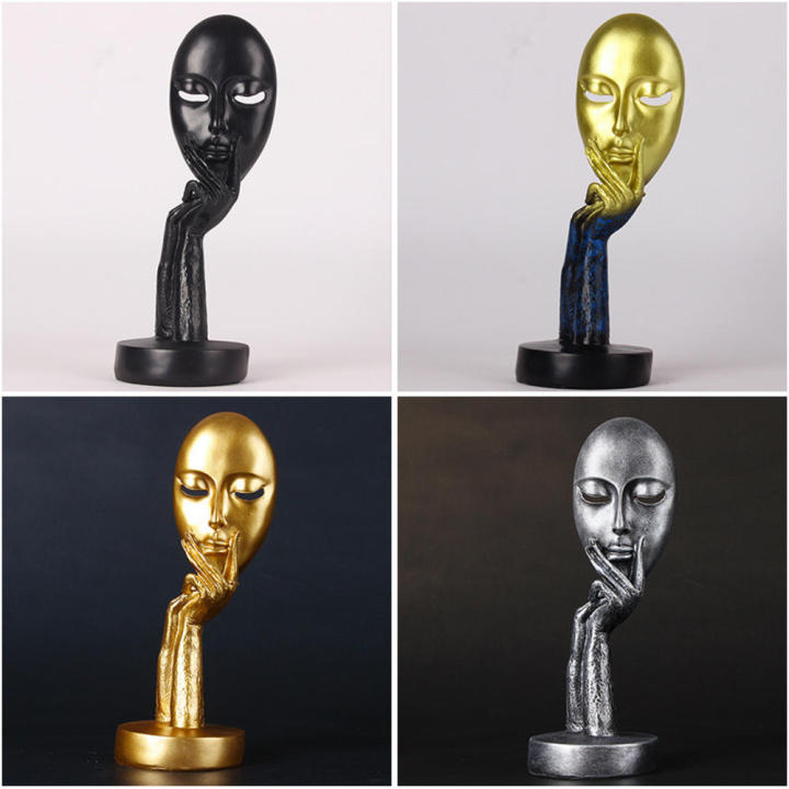 Art%20Character%20Sculpture%20Lady%20Decorative%20Face%20Statues%20Resin%20Abstract%20Human%20Modern%20-%20Image%205