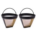 SRIWEN 2 Pcs Reusable Cone Style Replacement Coffee Filter Replaces Your Permanent Coffee Filter for Machines and Brewers.