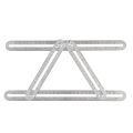 Adjustable Stainless Steel Four-sided Folding Measuring Tool Multi-angle Template Ruler. 
