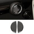 4X Carbon Fiber Car Interior Door Handle Stickers Decal Decor for Mini Cooper R55 R56 R60 Clubman Countryman F55 F54 F60.