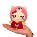 Stuffed Toys Strawberry bear, Kitty cat, squeak, spitting bubbles, handmade DIY Xiaohongshu, the same plush material package, recording doll.