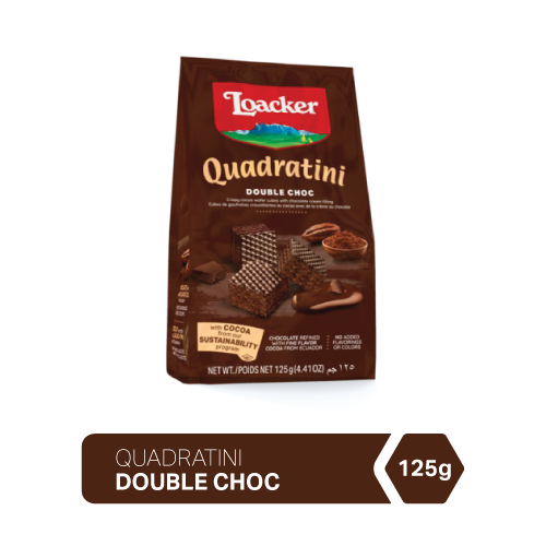 Loacker Quadratini Double Choc 125gm