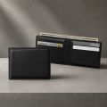 Zays Premium Eco-Friendly Leather Bifold Wallet for Men, Handmade Slim Compact Wallet 4.6 x 3.5 x 0.5 Inch, 4 Card Slots, 2 Hidden Card Compartments, Quick Card Slot, Cash Chamber, Fits 1000 Taka Note, Luxury Gift Box. 