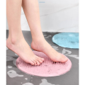 Silicone Rub Back Brush Bathroom Non-slip Wash Foot Pad Massage Shower Mat with Sucker Bath Massage Foot Exfoliating Brush Pad Bathroom Wash Foot Mat Exfoliating Dead Skin _Jess Gadget. 