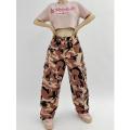 ROKBBK-K/Rokbbk-K Street DancehiphopJazz DancejazzPants Women's Loose Pink Overalls Fashion.
