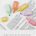 6 Colors/set Kawaii Mini Highlighter Cute Markers Pastel Drawing Pen School and Office Art Stationery Supplies. 