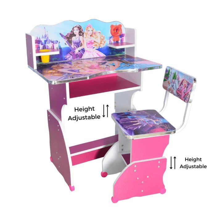 High%20Quality%20Pink%20Color%20Barbie%20Cartoon%20Design%20Kids%20Study%20Table%20With%20Chair,%20Barbie%20Cartoon%20Printed%20Design%20Kids%20Wooden%20Study%20Table%20Set%20-%20Image%203