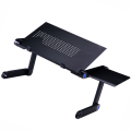 Adjustable Laptop Stand Portable Folding Computer Desk with Side Mount Mouse Pad (Black) folding table for laptop. 