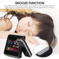 Creative Attention Projection Digital Weather LCD Snooze Clock Bell Alarm Display Backlight LED Projector Home Clock Timer.