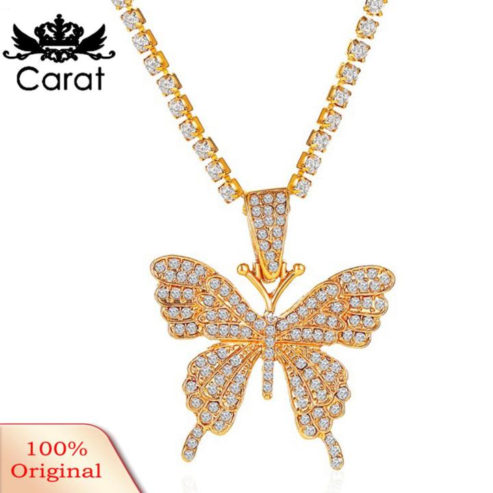 (New)tainle teel Women Rhinetone Butterfly One Layer Pendant Necklace Jewelry