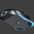 Inphic PB1 Business Office Mute Macro Definition Gaming Wired Mouse, Cable Length: 1.5m, Colour: Matte White Breathing Light. 